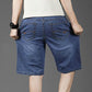 Summer Thin Plus Fat Plus Size Denim Shorts Men's Loose Stretch Casual Five-point Pants Fat Guy