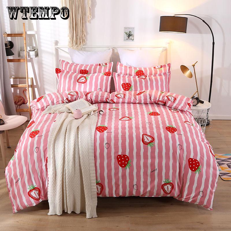 Bedding Set Quilt Cover Single/twin/queen Flower Bedding Set Pillow Case Duvet Cover