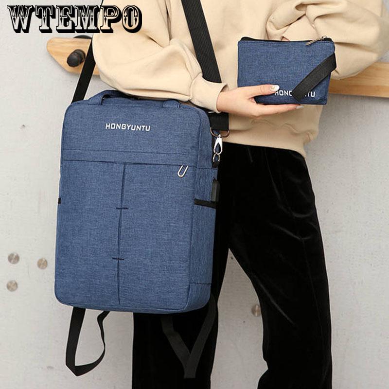 Unisex School Bag High-capacity business Casual Backpack Travel Bag Canvas shoulder Laptop Backpack