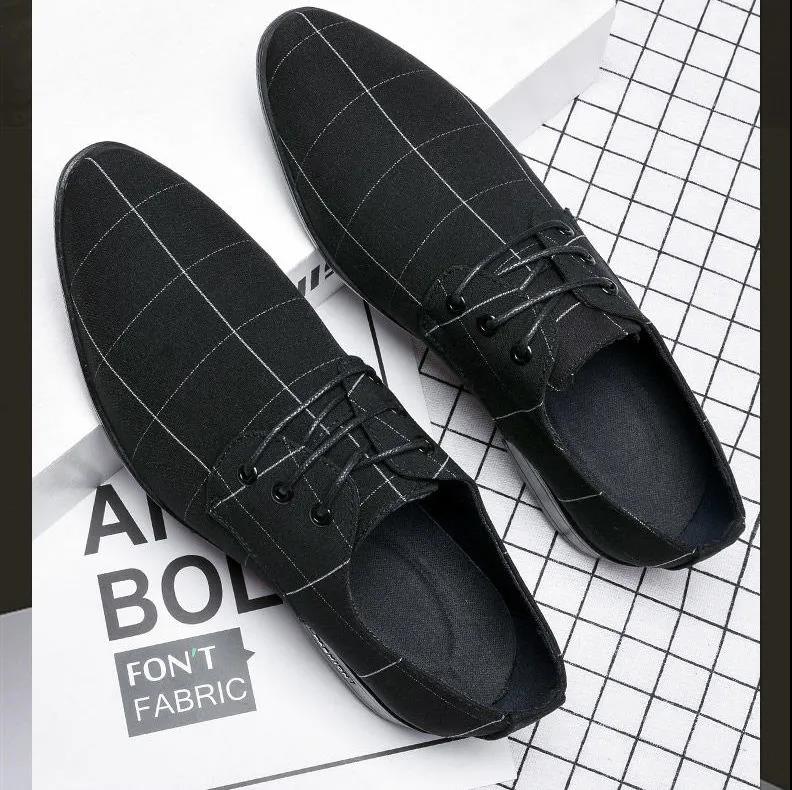 Men's Cloth Face Versatile Men's Korean Version British Formal Wear Pointy Breathable Suit Casual Shoes