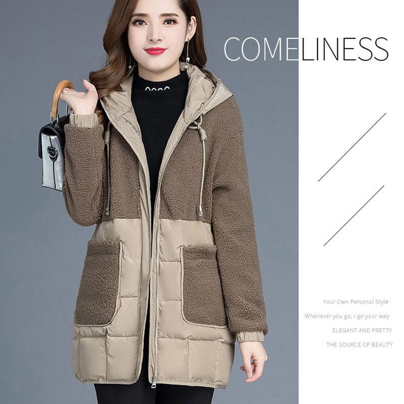 Winter Short Down Coat Imitation Lamb Wool Loose Casual Jacket Fashion Simple Women's Cotton Coat