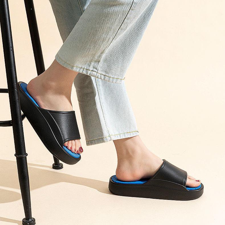 Men's Spring and Summer Large Size Indoor Bathroom Soft Sole Flat Slippers Outdoor Thick Heel Beach Couple's Slippers