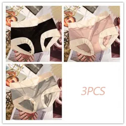 3PCS Soft and Non-sensing Modal Panties In The Waist Bag Hip Cotton Inner Crotch Seamless Breathable Girl Briefs Seamless Panties for Ladies