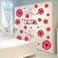 Big red flower photo frame bedroom living room background decoration removable wall sticker