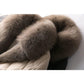 Women's Mid-length Coat, Light and Luxurious Temperament, Large Fur Collar Waist Down Cotton Jacket