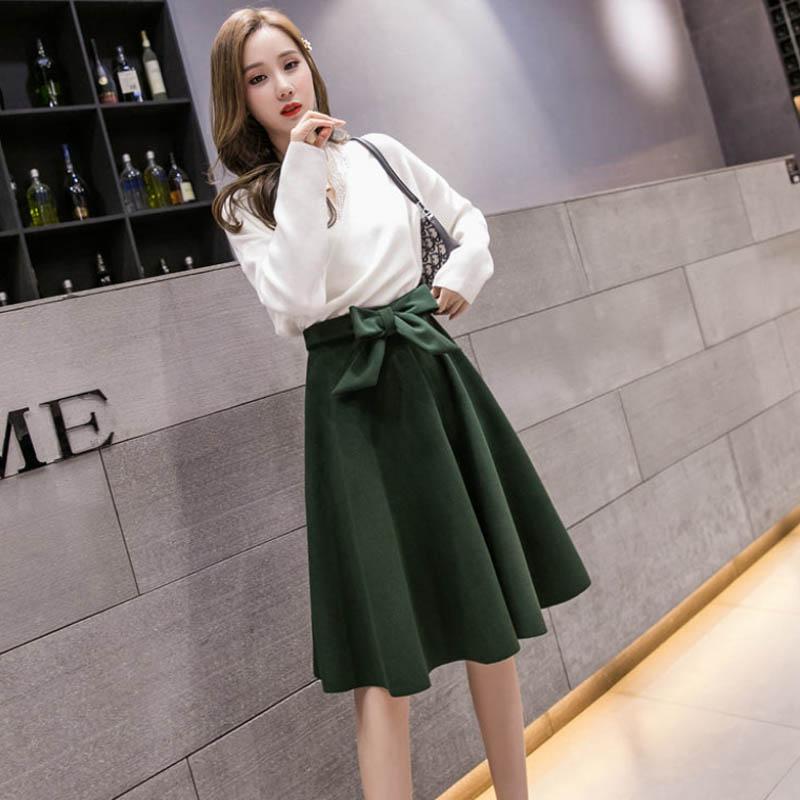Autumn and Winter Retro National Style Short Skirt High Waist Skirt Christmas Wind Wild Bag Hip A Word Skirt