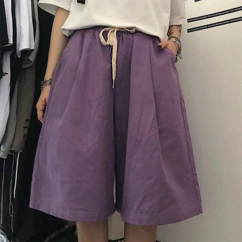Women's Sports Shorts Summer Large Size Loose Straight Wide-leg Pants Fitness Jogging Five-point Pants Girls Short Pants