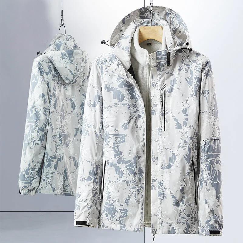 Women's Detachable Storm Jacket Autumn Winter Heavy Hiking Jacket Skiing Jacket Sport Coat Waterproof Jackets Couple Clothes