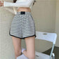 Casual Loose Summer Shorts Women High Waist Printed Short Pants All-match Korean Steetwear High Waist Wide Leg Sports Pants All Match Short Bottoms