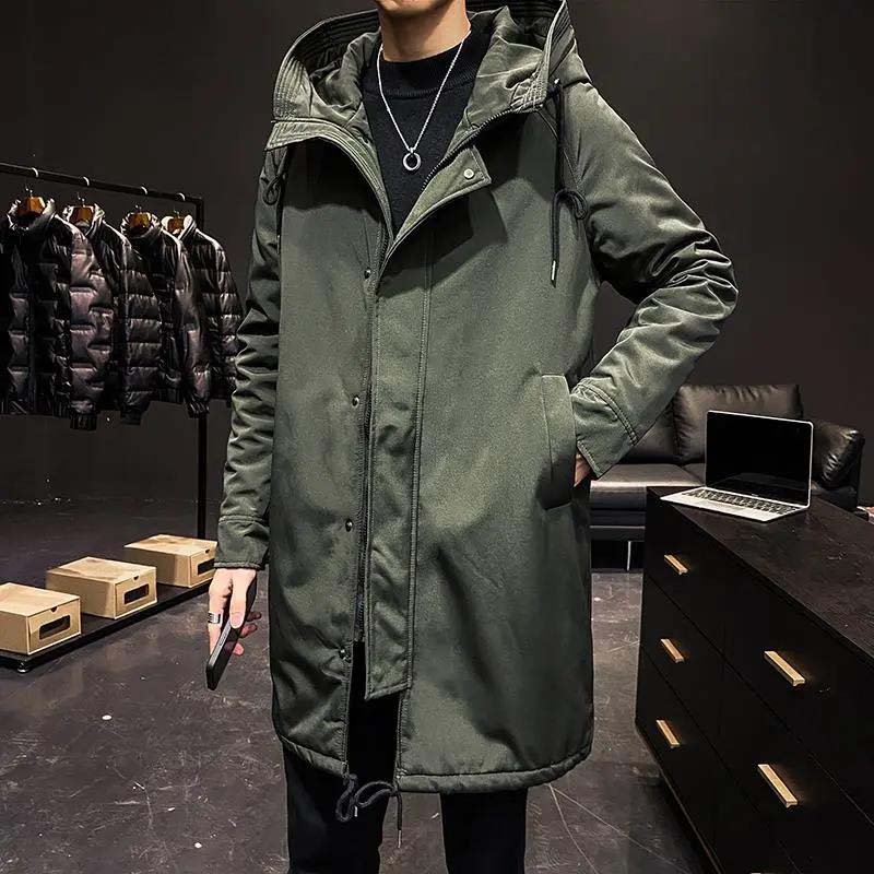 Men's Winter Jacket Trend Mid-length Down Jacket Loose Large Size Thick Winter Clothing