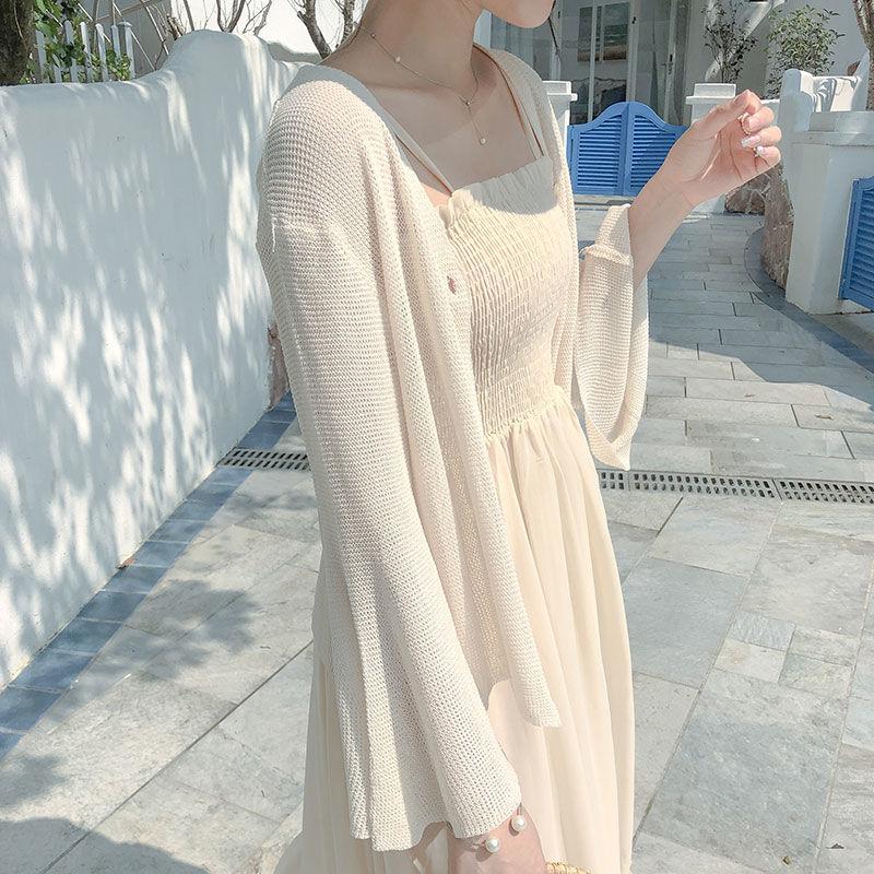 Women Sexy A-line Skirt Sling Dress Mid-length Chiffon Veil  Sleeveless Ruffled Folds Tube Top Party  Dress