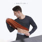 Tight Suit Thicken Plus Velvet O-neck Tops Pants Men Winter Thermal Underwear Plus Velvet Tops Pants Windproof Comfortable Soft Lining Long Sleeve