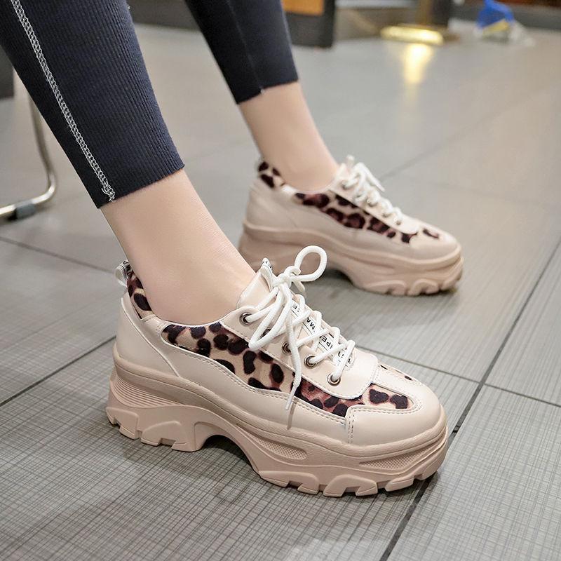 Daddy Shoes Female Korean Version of The Wild Sports Platform White Shoes Non-slip Wear-resistant Sports Shoes