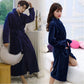 Thickened Flannel Nightgown Women's Plus Size Extended Length Coral Fleece Bathrobe Autumn Winter Long-sleeved Loose Homewear