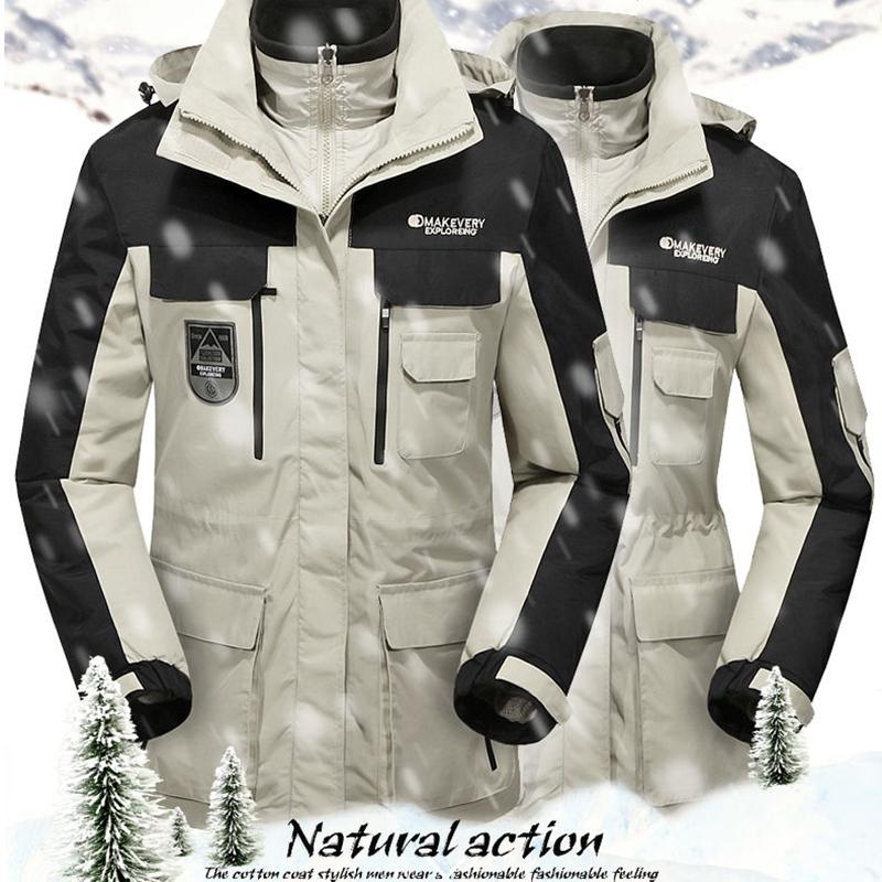 Hiking Suit Folklore Down Jacket Couple Cotton Jacket Thick Men 'S Cotton Jacket Fashion Casual Wear