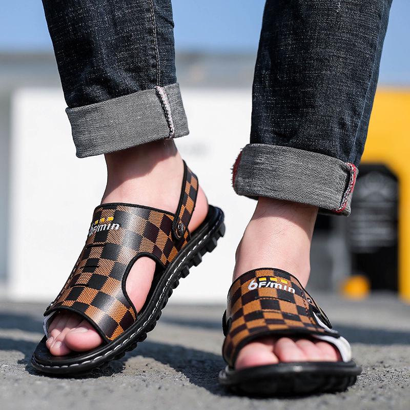 Sandals Men's Summer 2020 Non-slip Beach Shoes Men's Casual Dual-use Wear Sandals and Slippers Korean Summer Tide