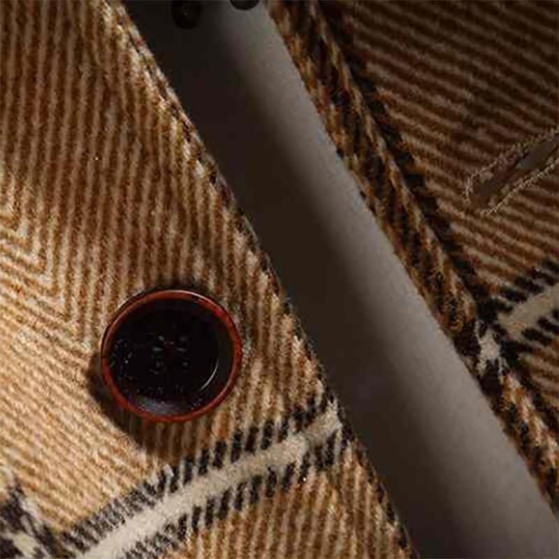 Lamb Wool Jacket Men's Coats Youth Trend Plus Velvet Thick Plaid Autumn Jacket