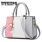 Women Vintage Soft PU Leather Handbag Horizontal Square Shoulder Bag