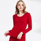 Women Winter Thermal Underwear O-neck Tops Pants Female Autumn Tight Suit Thicken Windproof Comfortable Soft Lining Long Sleeve High Elasticity Slim