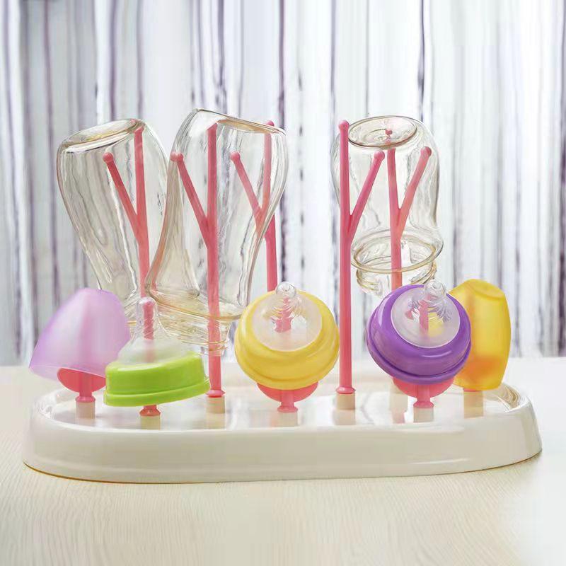 Baby Bottle Dryer Rack Simple Tree Shape Cleaning Drying Rack Shelf Kitchen Feeding Holder Tool