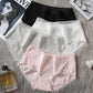 3pc Pure Cotton Panties Ladies Mid Waist Sexy Lace Comfortable Breathable Seamless Triangle