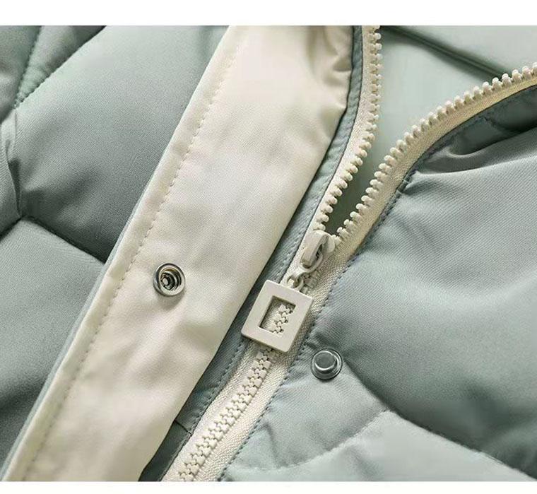 Winter Mid-length Thick Windproof Cold Warmth Loose INS Style Casual Slim Solid Color Ladies Hooded Coat Jacket Padded