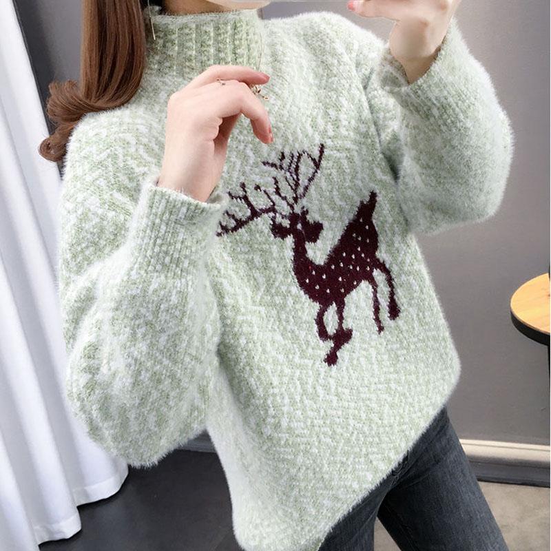 Winter Casual Simple Sweater Long-sleeved Pullover Knit Bottoming Shirt Young Women's Top