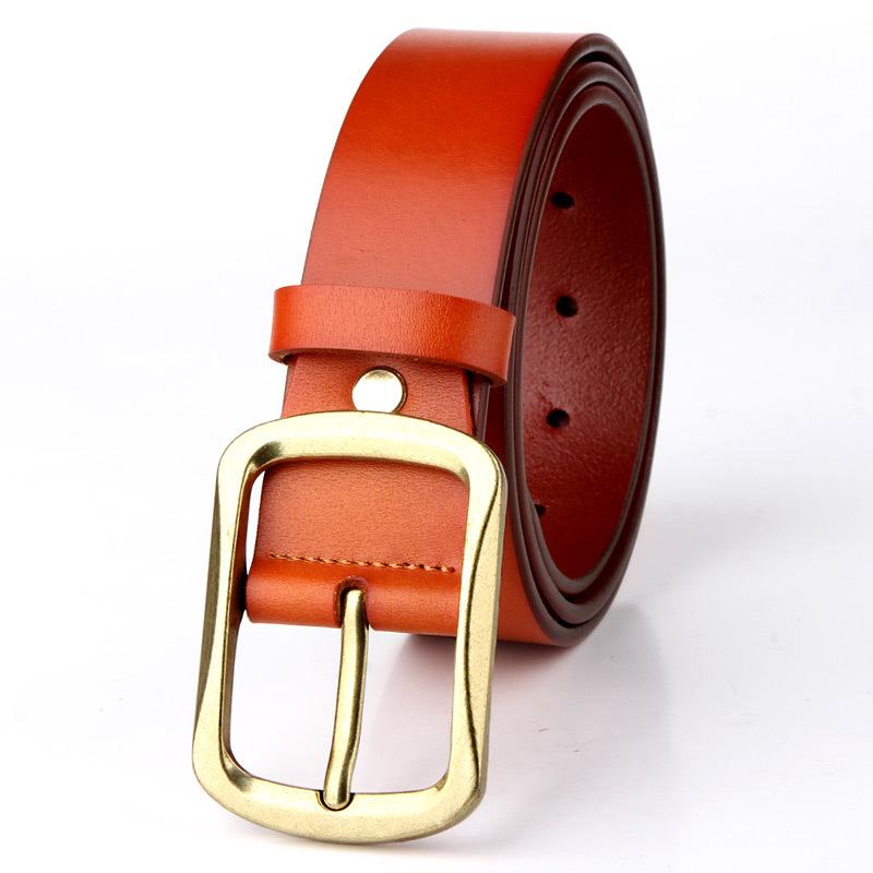 Belt 1pcs 120*3.8cm 100% Genuine Leather Belts for Men Strap Pin Buckle Jeans