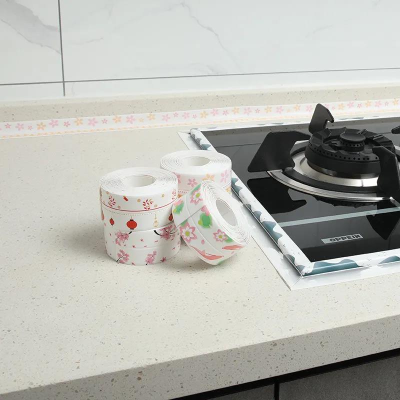 Kitchen Sink Waterproof Sticker Anti-mold Waterproof Tape Bathroom Countertop Toilet Gap Self-adhesive Seam Stickers