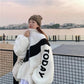 Lamb Wool Stand-up Collar Jacket Female BF Color Matching Loose Cardigan Zipper Plus Velvet Thick Warm Jacket Ladies Casual Warm Jacket