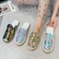 Baotou Half Slippers Female Summer Flat-bottomed Lazy One-step Outside Wear Net Red Sequin Fisherman Sandals and Slippers
