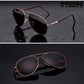 WTEMPO Men Aviation Metal Oversized Spring Leg Alloy Polarized Pilot Male Sun Glasses Driving
