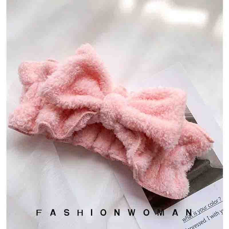 Sweet and Cute Headband with Big Bow, Face Wash, Headgear, Make-up, Hair-pressing Headband