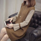 Women Fashion Solid Casual Knitted Sweater Female O-Neck Pullover Ladies Elegant Loose Sweater