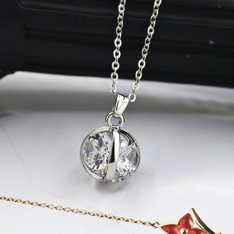 Boutique Four-sided Zircon Necklace Necklace Creative Fashion Pumpkin Necklace