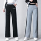 Wide Leg Pants Women's High Waist Casual Sweatpants Spring and Autumn Straight Pants Waffle Loose Sweatpants