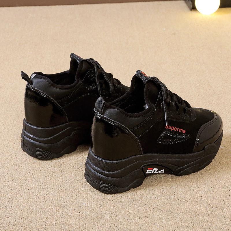 Women Platform Chunky Sneakers Increasing Casual Vulcanize Shoes Luxury Dad Shoes Female Sneakers