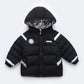Children's Down Jacket Boys and Girls Short Color Matching Middle and Small Children's Baby Plus Velvet Thick Winter Cotton Clothing Bread Jacket