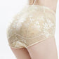 Women's Spring Summer Large Size Causal Briefs High Waist Solid Color Seamless Lace Hip Lift Panties