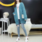 Autumn and Winter Zipper Casual Sweater Loose All-match Knit Top Pure Color Simple Female Jacket
