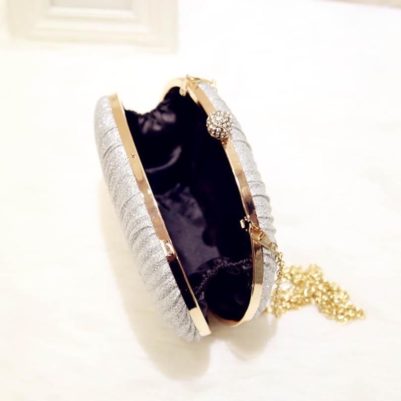 Fashion Women Ruched Clutches Evening Bag Ladies Party Wedding Bride Wallet Day Clutch Makeup Bags C