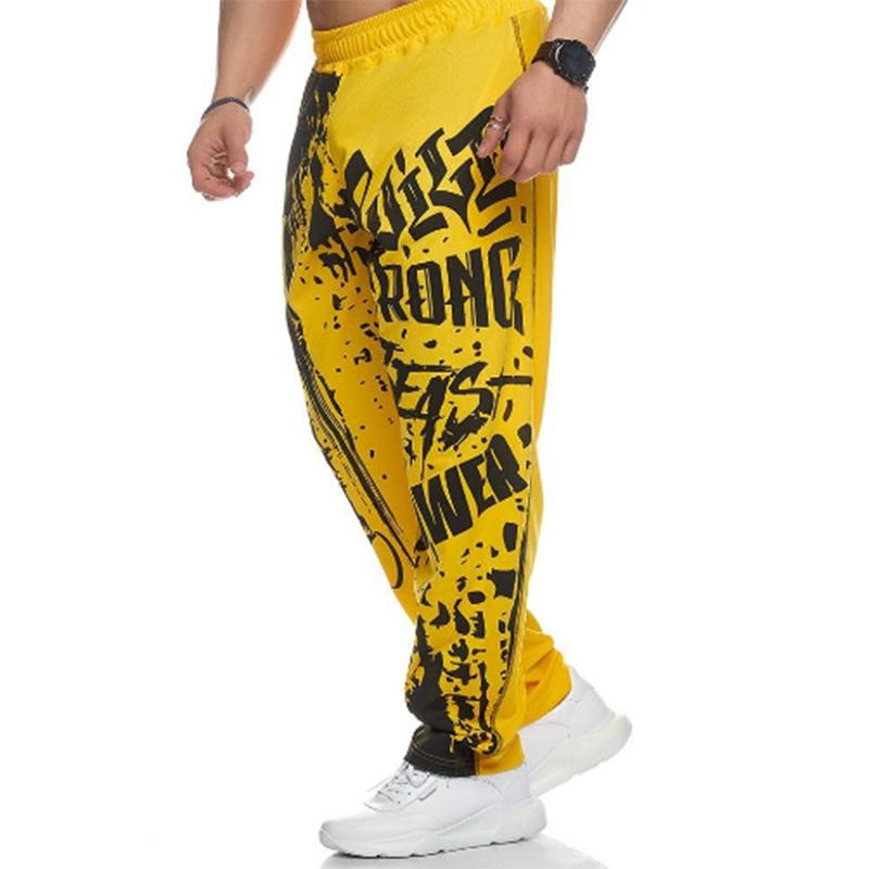 Summer Sports Trousers Men's Quick-drying Mesh Breathable Basketball Fitness Running Stretch Tide Brand Muscle Plus Size Pants