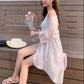 Over The Knee Long Sun Protection Clothing Women Loose Fat MM Plaid Chiffon Shirt Sun Protection Clothing Large Loose Long Coat
