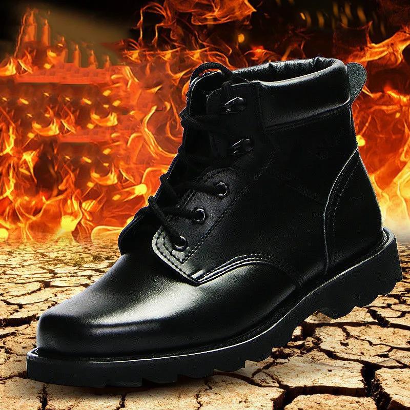 Men's Winter Warm Cotton Boots Wool Cotton Shoes Men's Non-slip Padded Father Shoes Leather Snow Boots