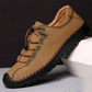 Men's Cowhide Leather Shoes Breathable Non-slip Wear-resistant Driving Shoes High-quality Hand Stitched Trendy All-match Sports Pedal Shoes