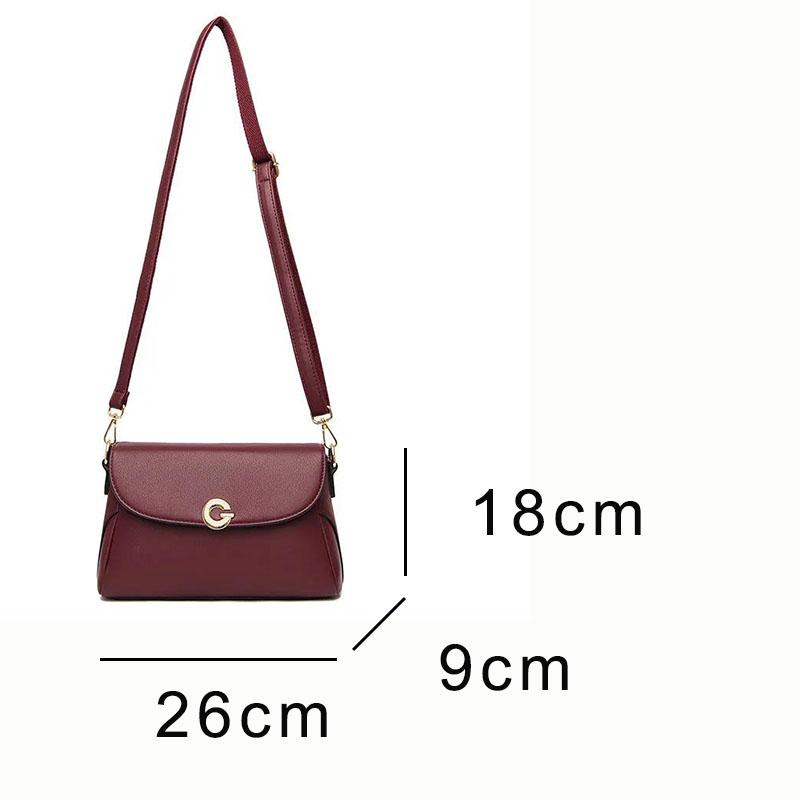 Women Shoulder Messenger Bags Casual Female Crossbody Bags Soft Surface Genuine Leather Cowhide Two Shoulder Straps Adjustable