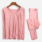 Round Neck Warm Suit Women's Thin Autumn Clothes Long-sleeved Long-sleeved Underwear