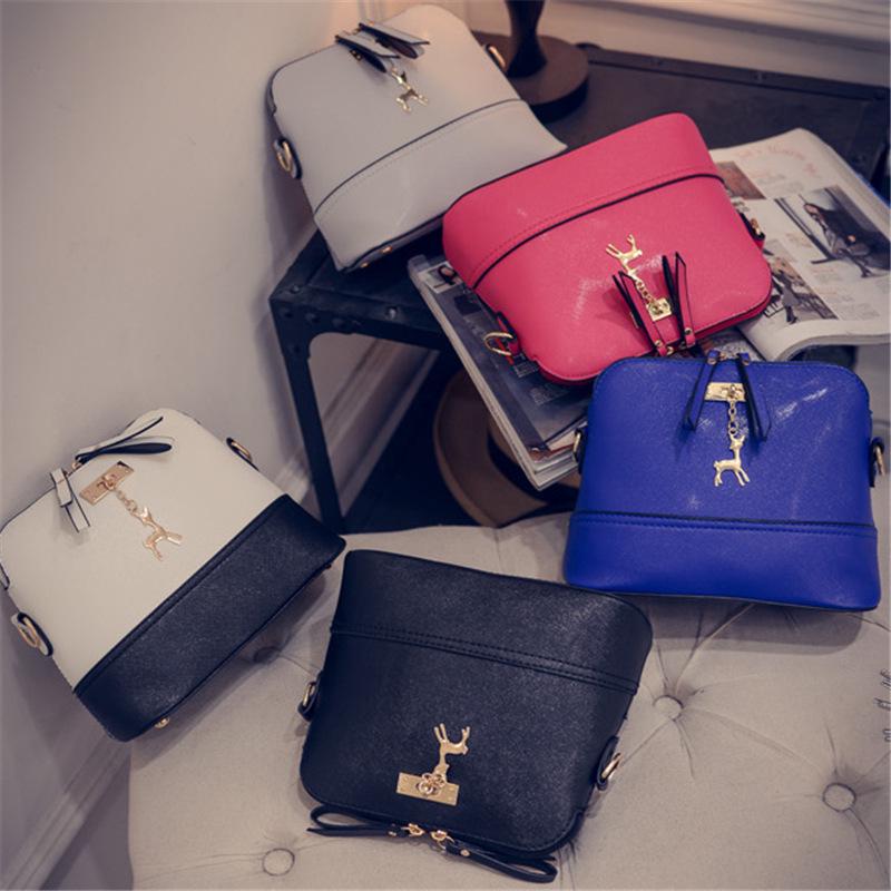 New Women's fashion Messenger Bag Vintage Small Shell Leather Handbag Casual Bags