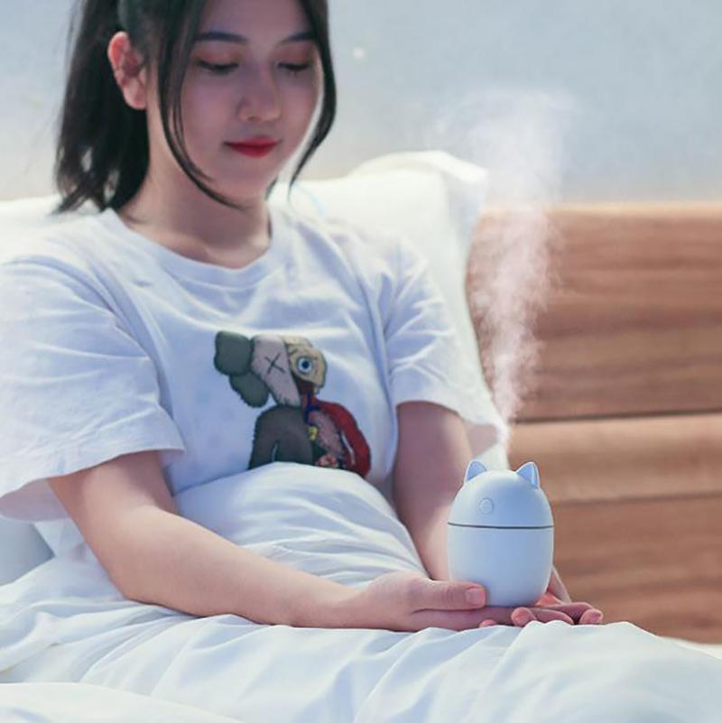300ml Cute Bear Air Humidifier USB Electric Sprayer Mini Portable Aroma Diffuser for Home Office Car
