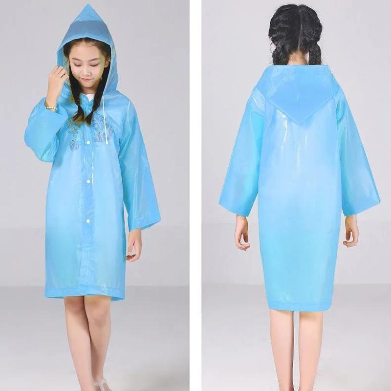 Rain Coat for Kid Pink Red Blue Lovely Waterproof Clothes Children Suit 90-130cm Windbreaker Windproof Hooded cartoon raincoats